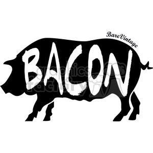 300x300 Royalty Free Pig Bacon Vector Art Design 400567 Vector Clip Art