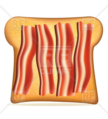 362x400 Toast With Bacon Vector Image Vector Artwork Of Food And
