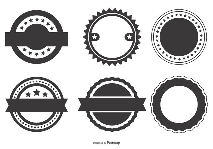 700x490 Blank Vector Badge Shapes Collection