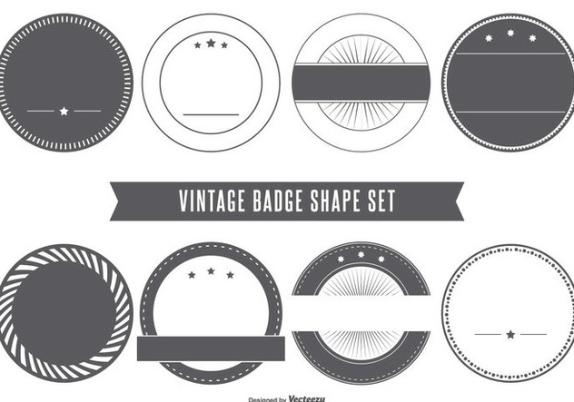 632x443 Blank Vintage Badge Shapes Free Vector Download 401691 Cannypic