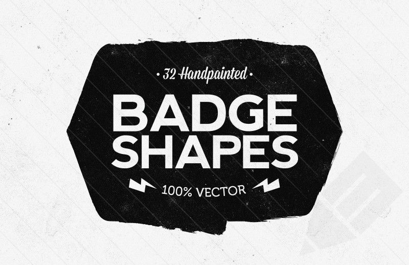 800x518 Hand Painted Vector Badge Shapes Mockups 2 Badges