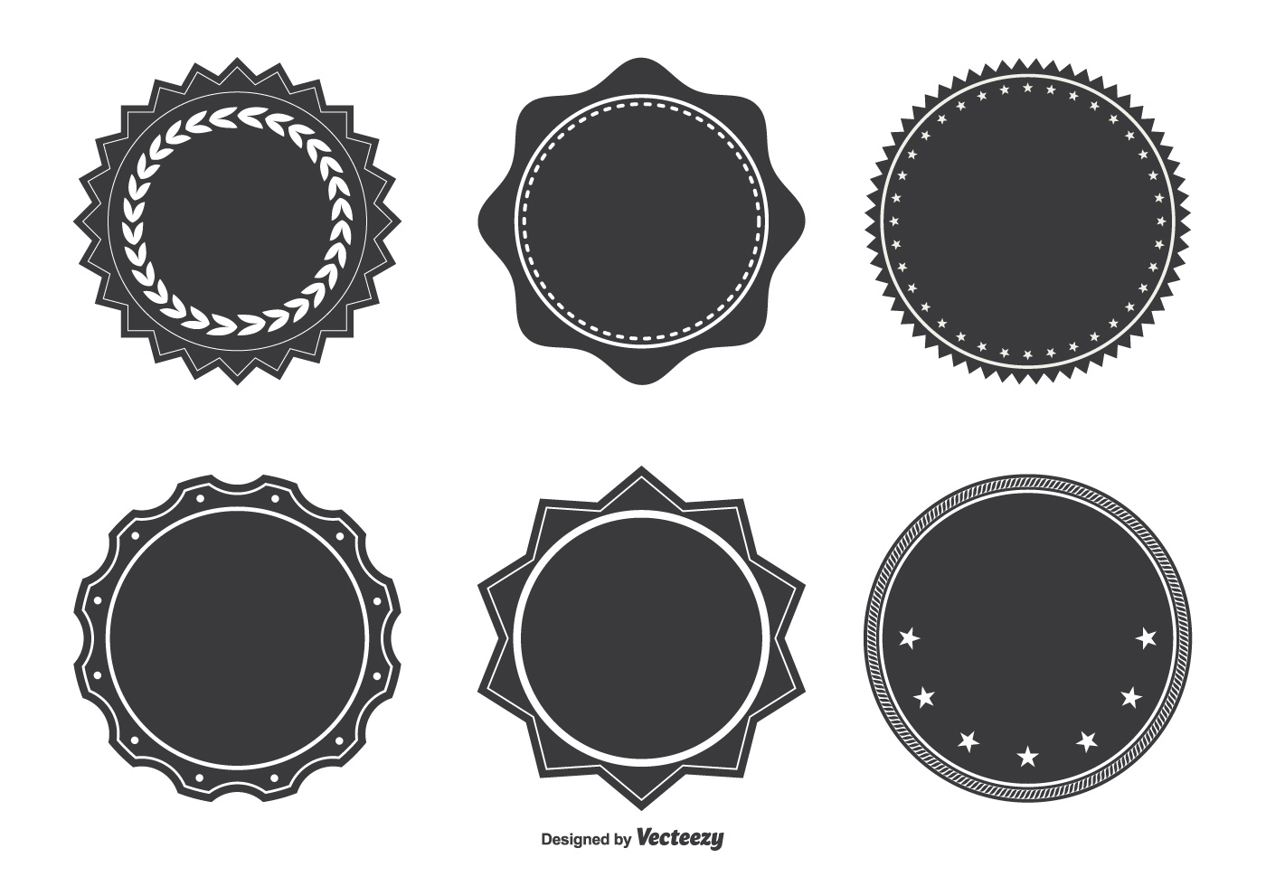 1400x980 Free Vector Assorted Badge Shape Set