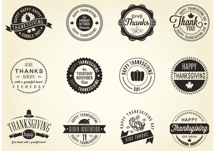 700x490 Vector Thanksgiving Badges