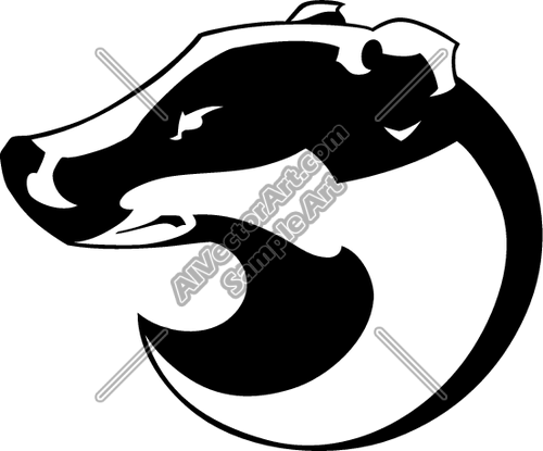 500x415 Badger01v4bw Clipart And Vectorart Sports Mascots
