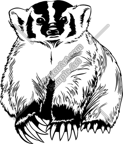 425x500 Badger02v4bw Clipart And Vectorart Sports Mascots