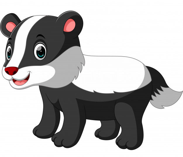 626x536 Cartoon Animal Badger Vector Premium Download