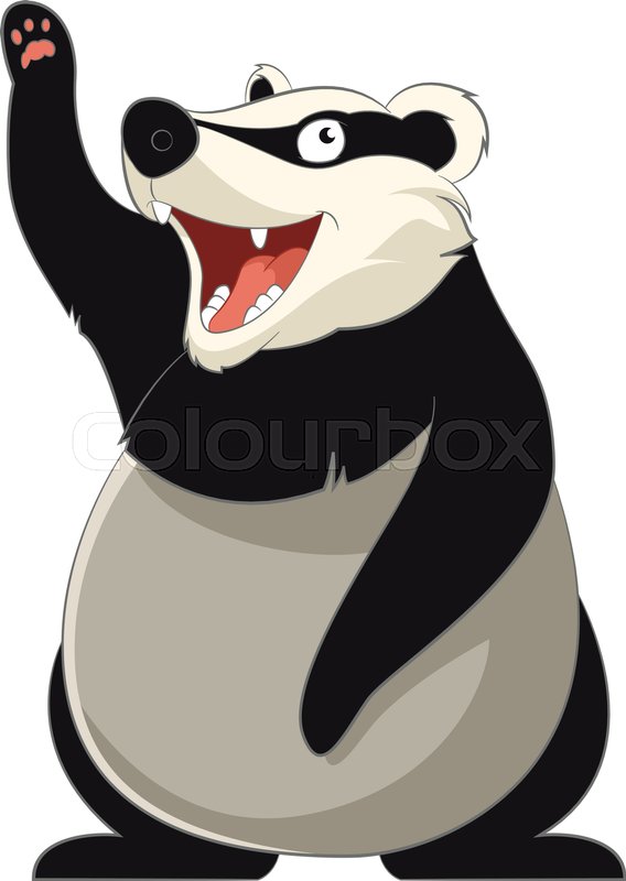 568x800 Vector Image Of The Cartoon Smiling Badger Stock Vector Colourbox