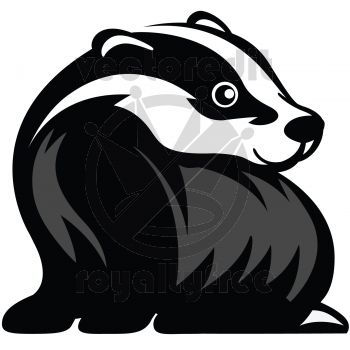 350x350 Cute Badger Art
