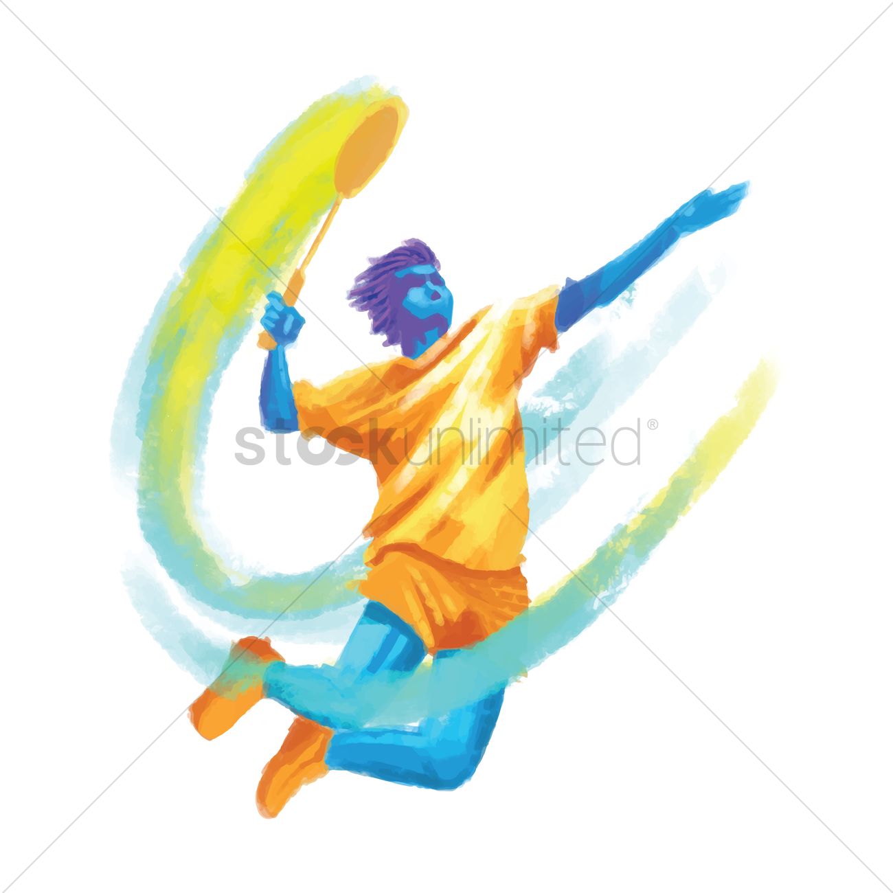 1300x1300 Sports Competition Badminton Vector Image