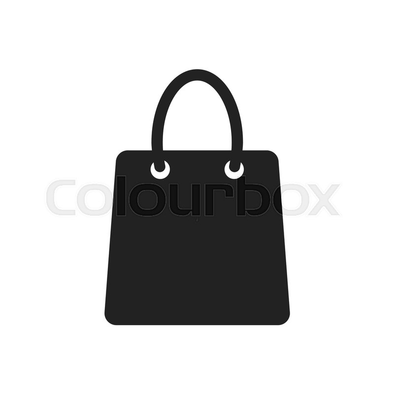 800x800 Shopping Bag Vector Icon. Shop Sale Bag Flat Vector Illustration