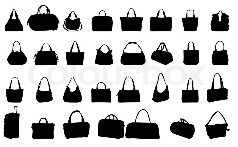 800x496 Silhouette Bag Vector Illustration Stock Vector Colourbox