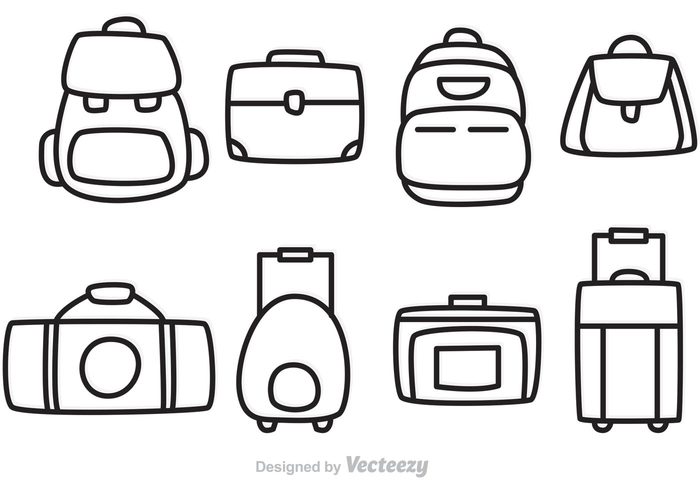 700x490 Vector Bag Outline Icons 112565