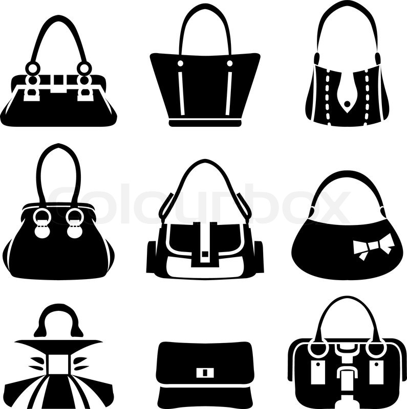 795x800 Vector Icons Of Female Bags Stock Vector Colourbox