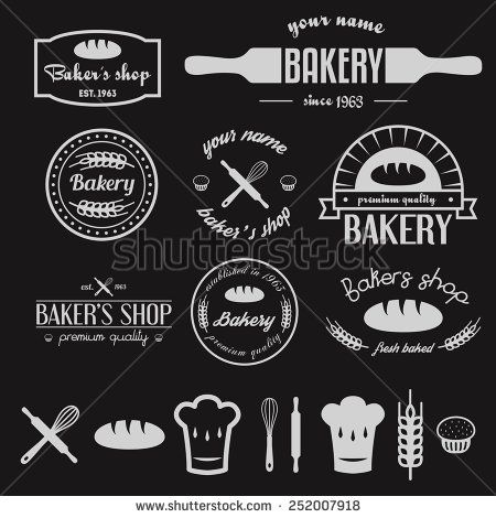 450x470 Set Of Vintage Bakery Logos, Labels, Badges And Design Elements