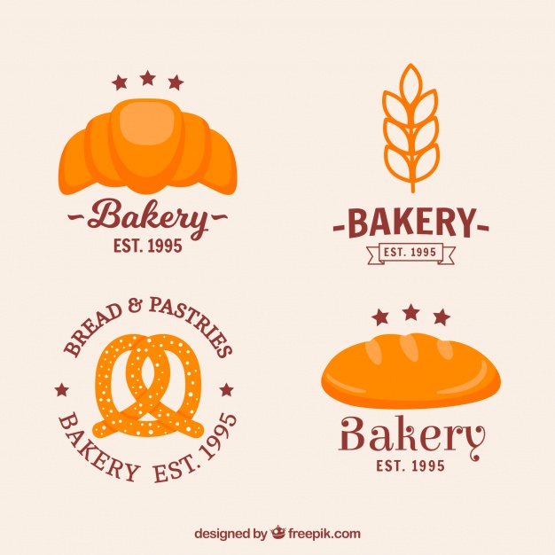 626x626 Bakery Logos Collection In Hand Drawn Style Vector Free Download