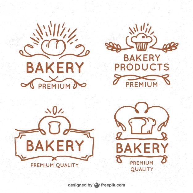 626x626 Hand Drawn Vintage Bakery Logos Vector Free Download