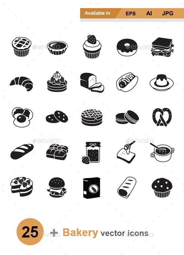 590x816 Bakery Vector Icons Fonts Logos Icons Bakeries