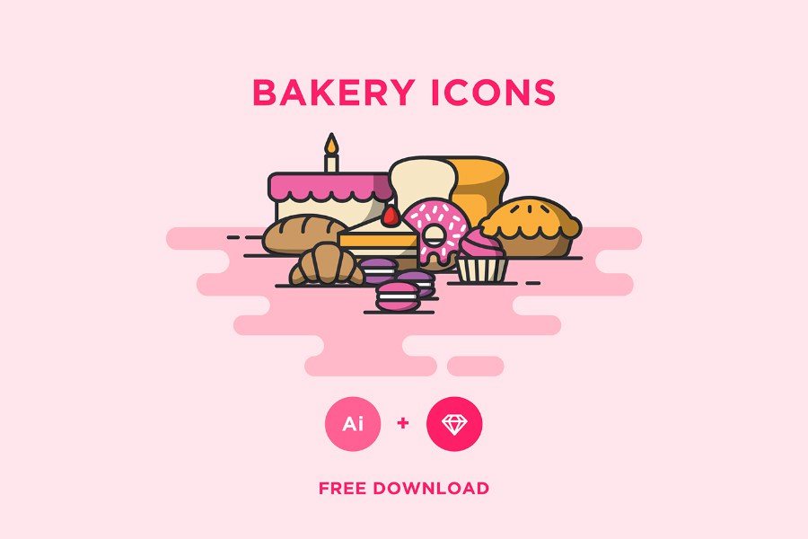 900x600 Free Minimal Bakery Vector Icons Free Design Resources