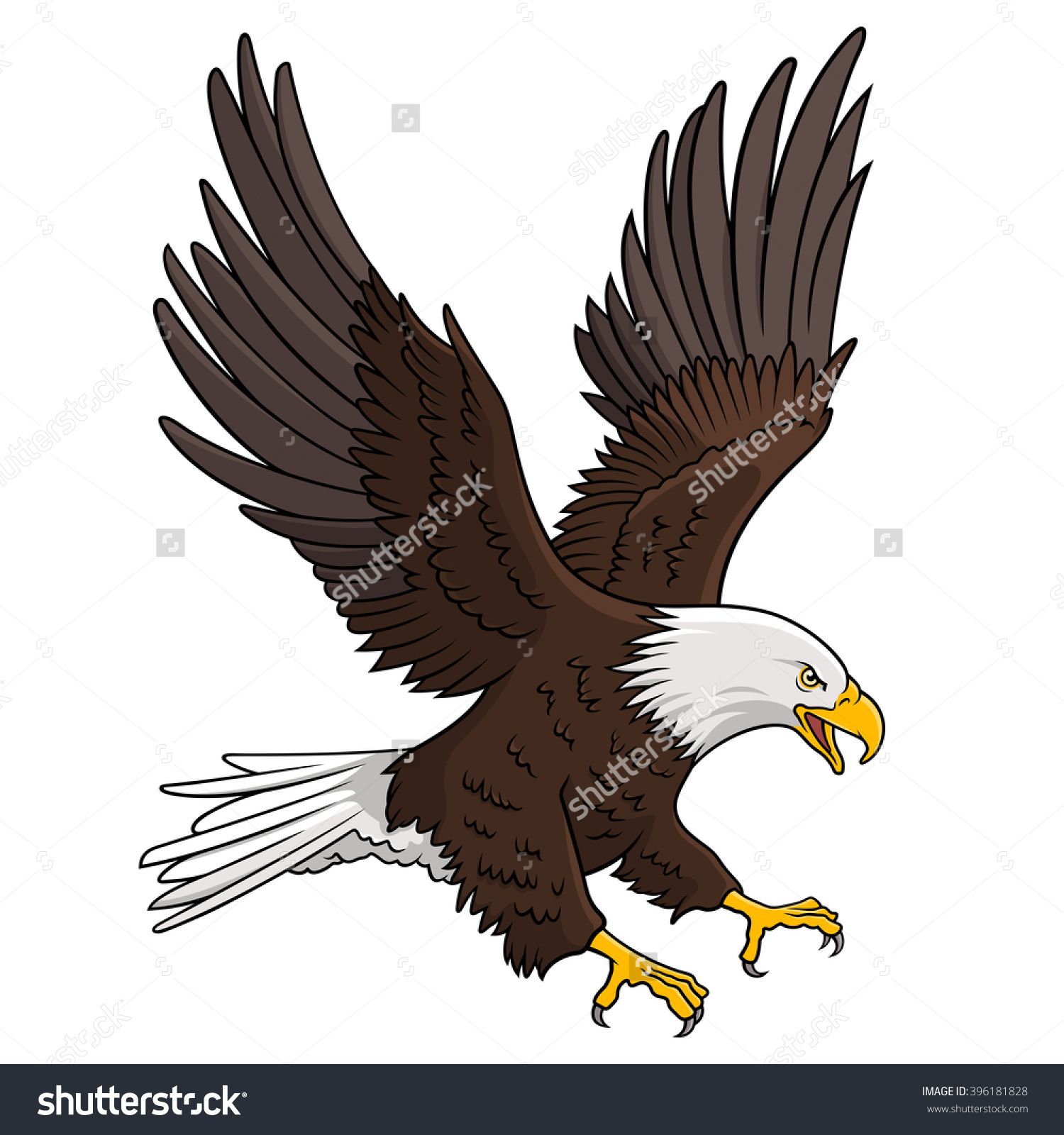 1500x1600 Bald Eagle Isolated On White. This Vector Illustration Can Be Used
