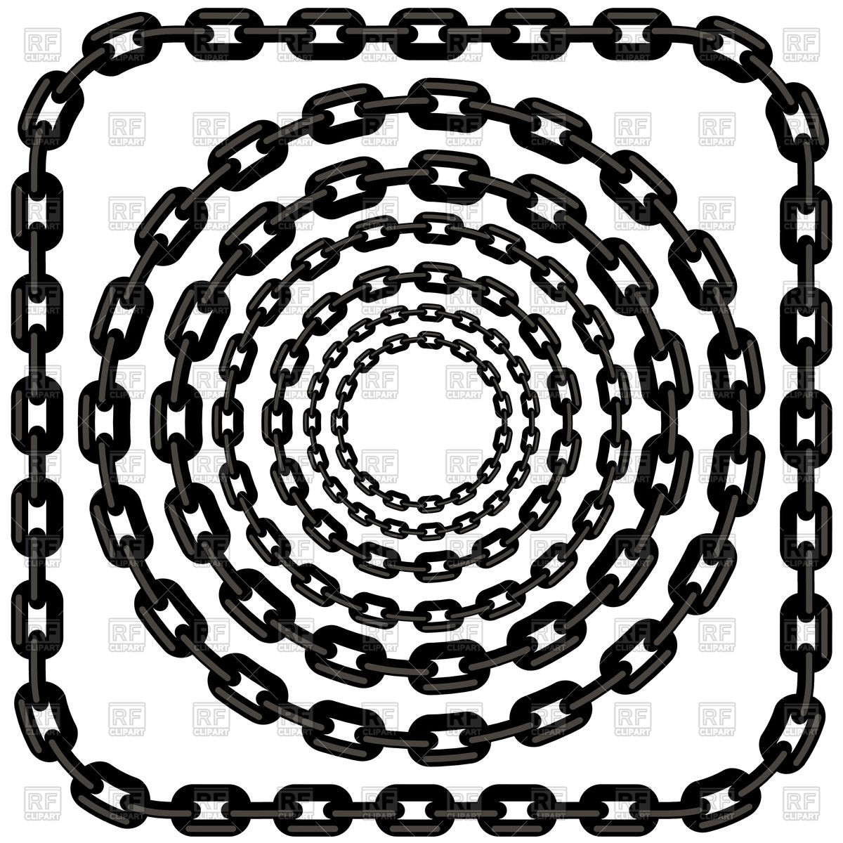 1200x1200 Chain Clipart Black And White