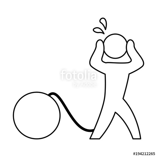 500x500 Prisioner With Chain And Ball Stock Image And Royalty Free Vector