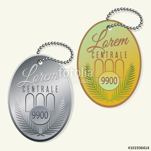 500x500 Key Ring Fob With Ball Chain Vector Design Stock Image And