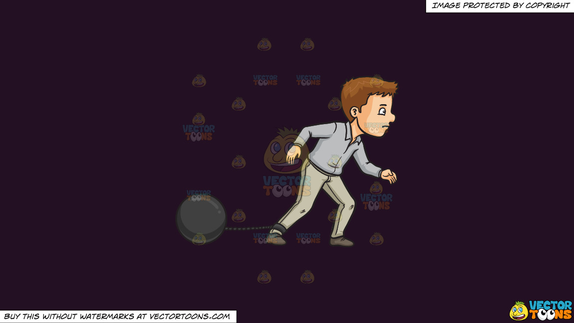 1152x648 Ball And Chain On A Solid Purple Rasin 241023 Background Cartoon