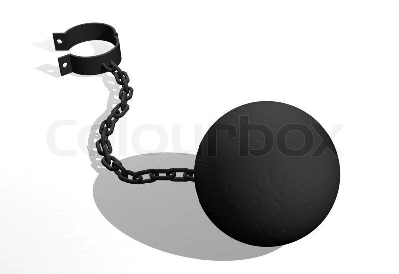 800x551 Ball And Chain Shackles Stock Photo Colourbox