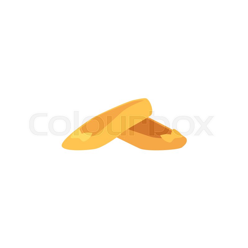 800x800 Pair Of Yellow Ballerina Shoes, Pumps, Flats, Cartoon Vector