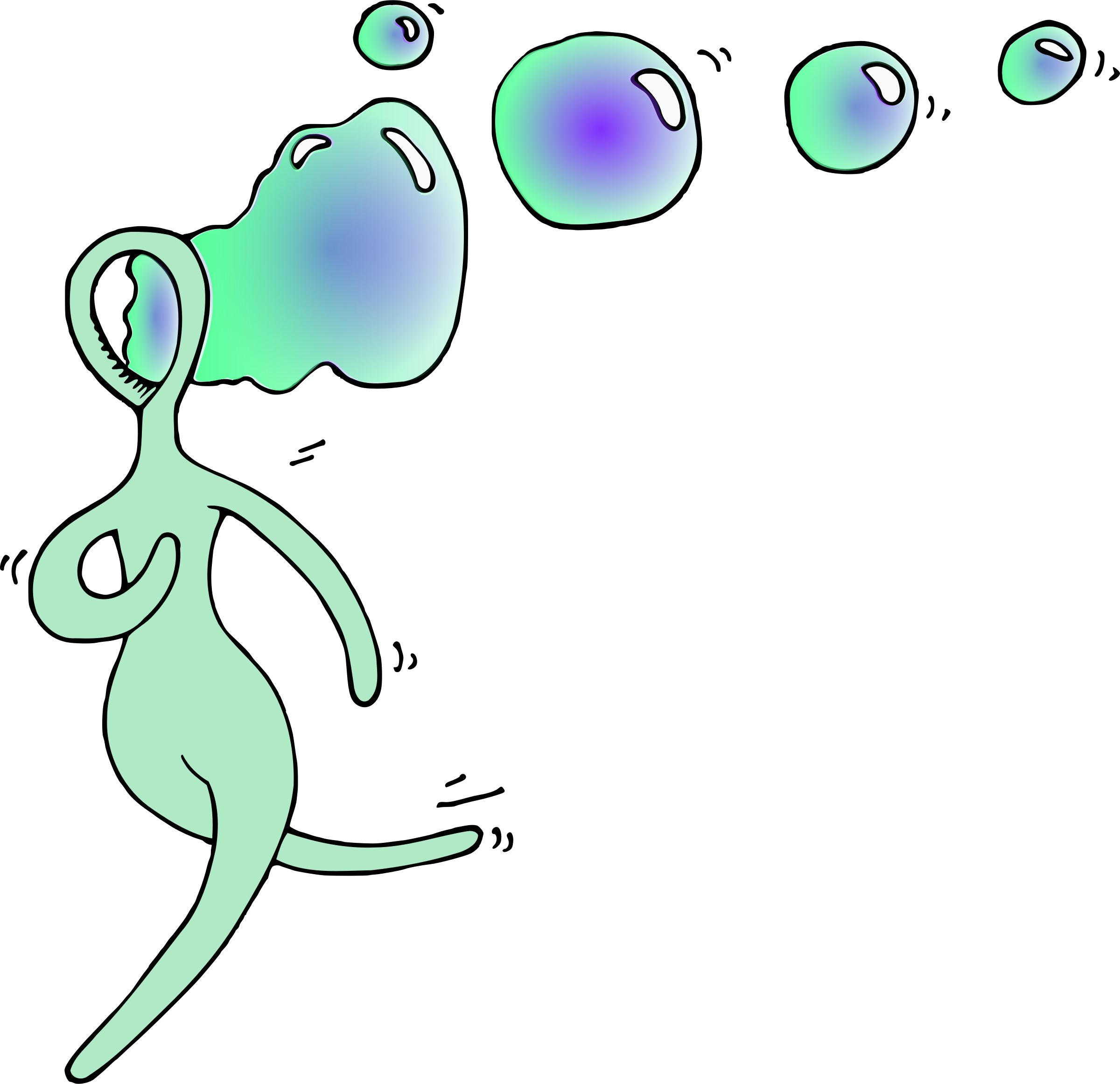 2400x2324 Bubble Ballerina Vector Clipart Image