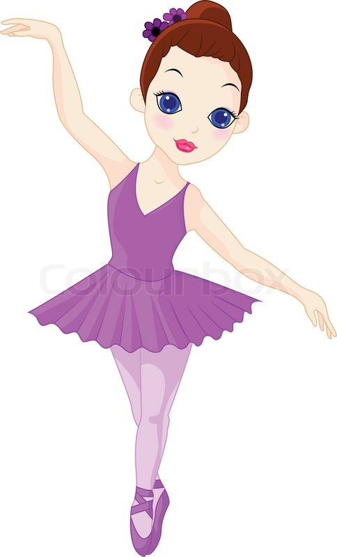 484x800 A Little Ballerina Stock Vector Colourbox