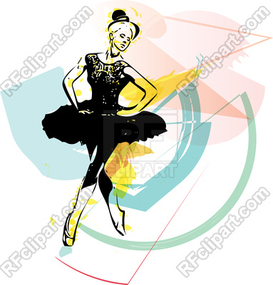 383x400 Abstract Sketch Of Beautiful Ballerina Vector Image Vector