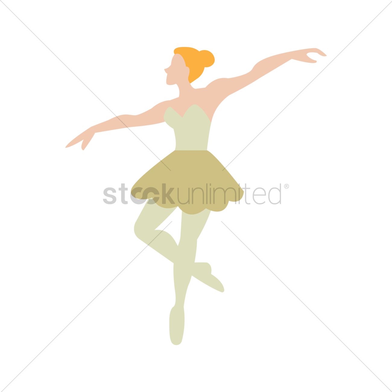 1300x1300 Ballerina Vector Image