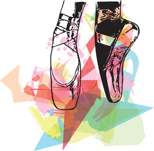 300x295 Ballet Shoes Royalty Free Vectors