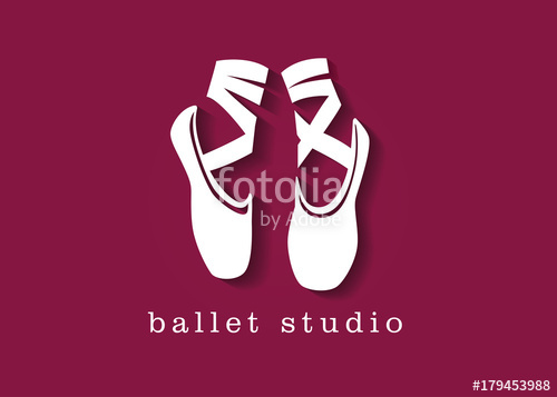 500x357 Ballet Shoes Studio Logo Illustration Stock Image And Royalty