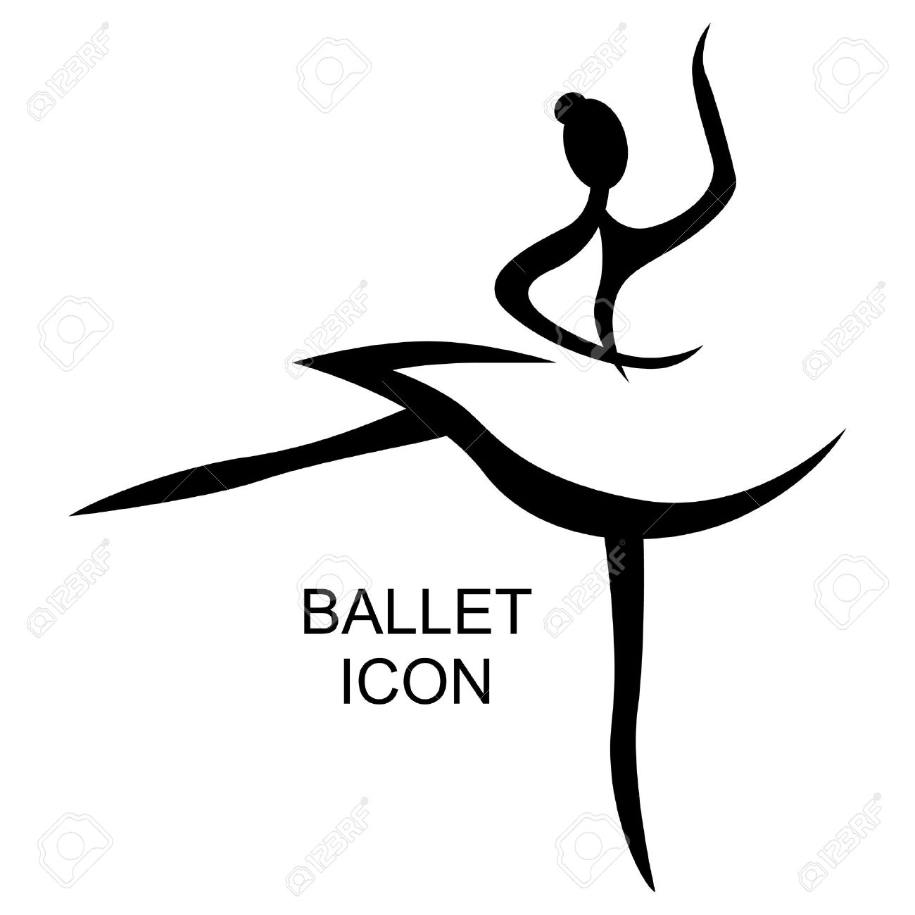 1300x1300 Ballet Clipart Logo Vector