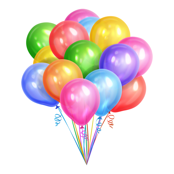 600x600 White Background With Colorful Balloon Vector Free Download