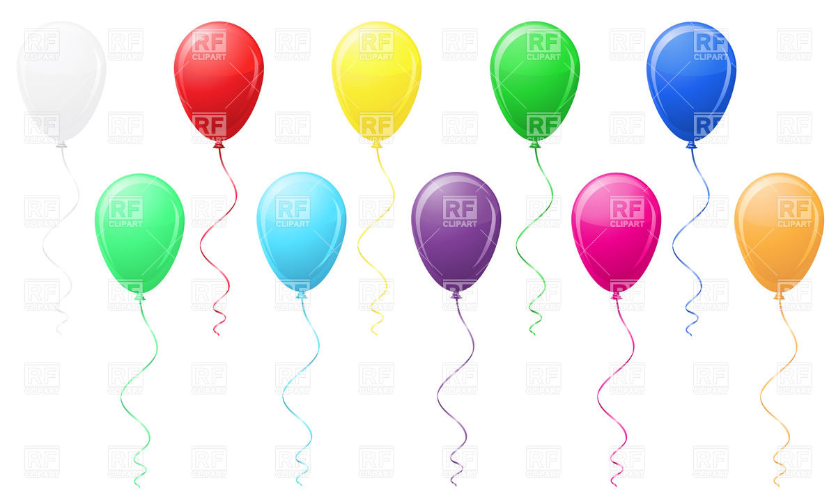 1200x720 Colored Balloons Vector Image Vector Artwork Of Objects