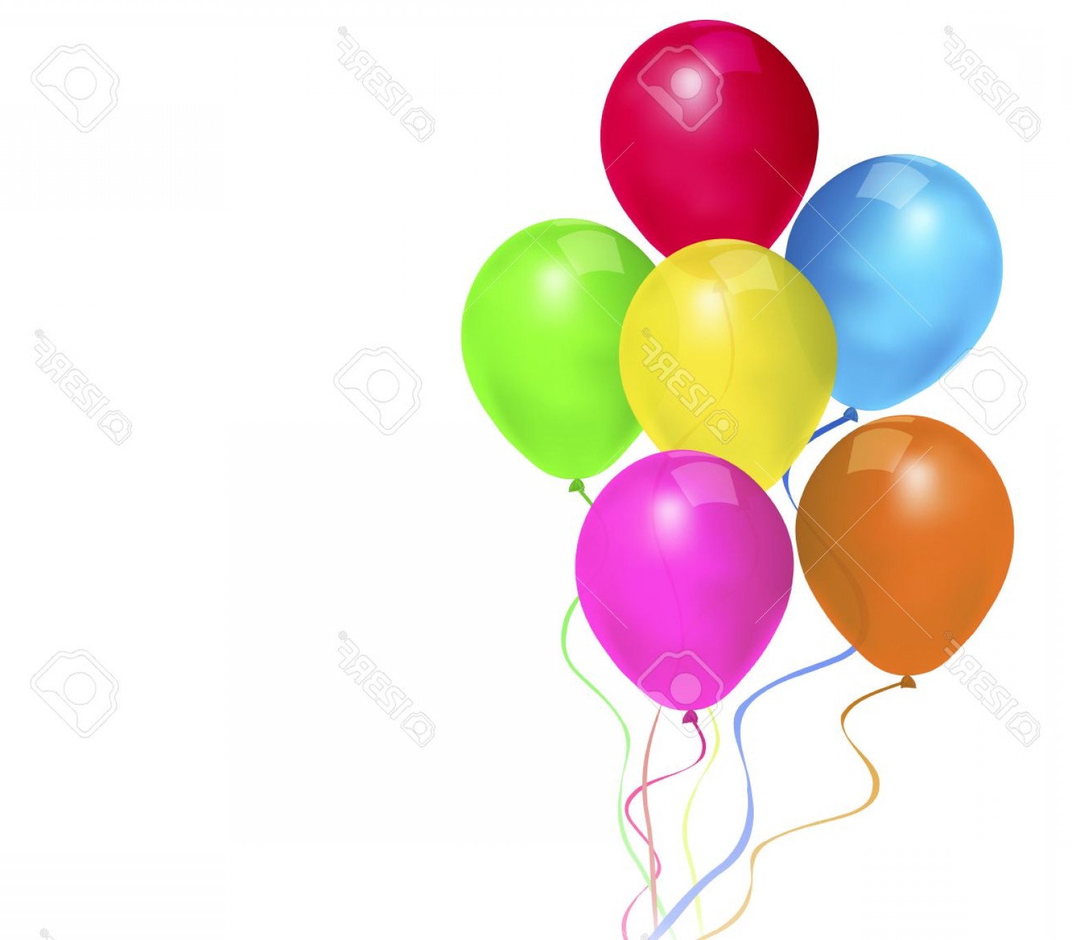 1560x1368 Photostock Vector Festive Balloons Vector Art Illustration Of A