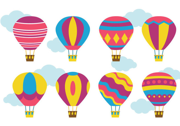 632x443 Bright Hot Air Balloon Vector Free Vector Download 437781 Cannypic