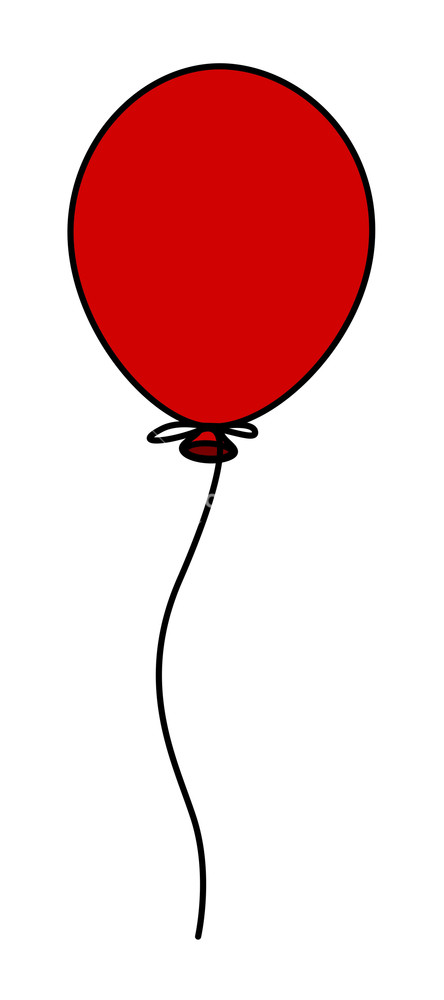444x1000 Cartoon Balloon Vector Royalty Free Stock Image