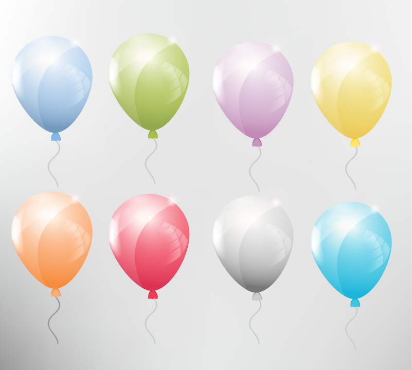 801x720 Colorful Birthday Balloon Vector Free Vector Graphic Download