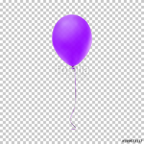 500x500 Realistic Purple Balloon. Vector Illustration. Stock Image And