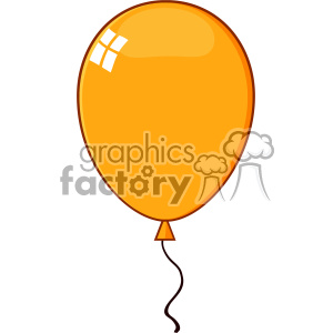 300x300 Royalty Free 10753 Royalty Free Rf Clipart Cartoon Orange Balloon