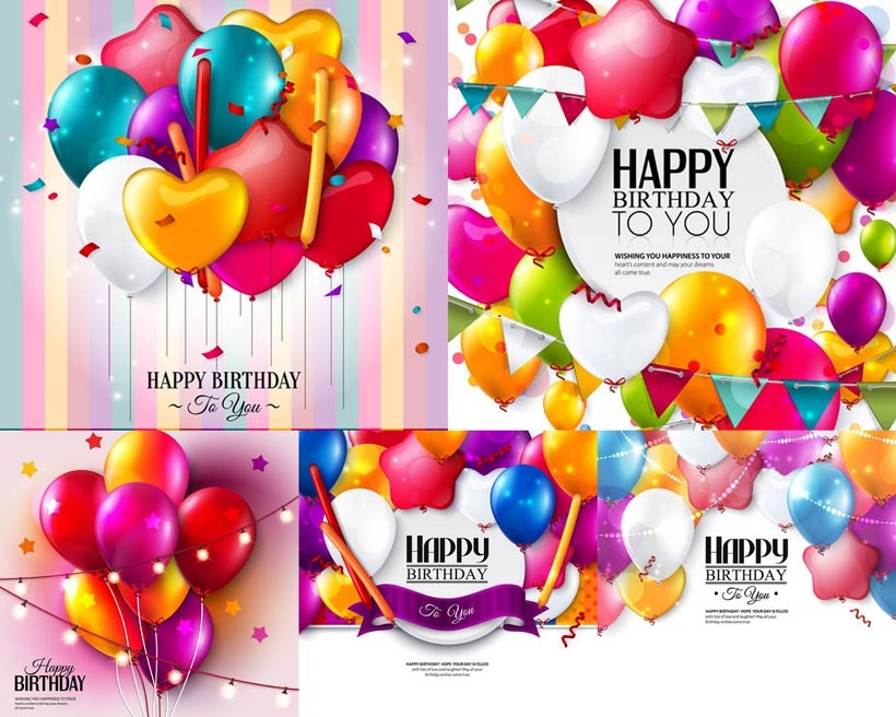 820x656 Birthday Celebration Balloon Vector Free Download Eps Files