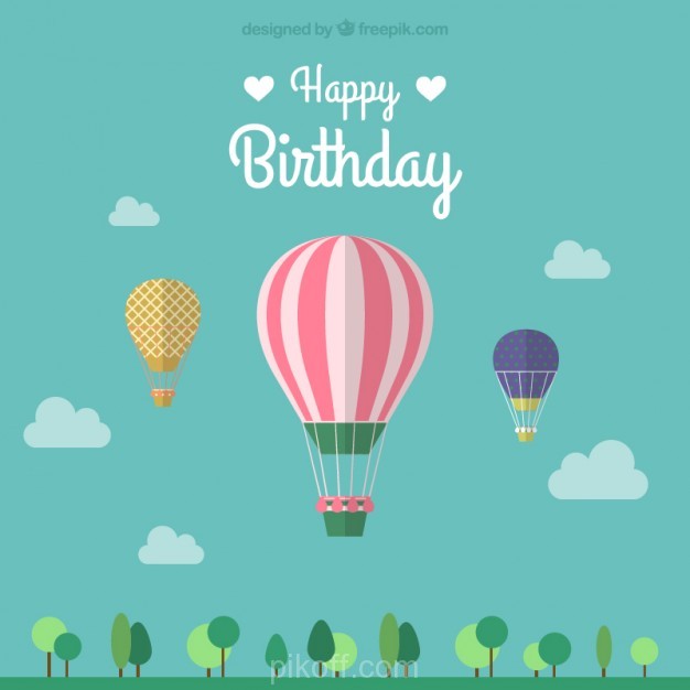 626x626 Ai] Happy Birthday Balloon Vector Vector Free Download