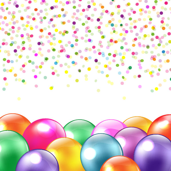 597x596 Colored Balloons Vector 2 Vector Sources