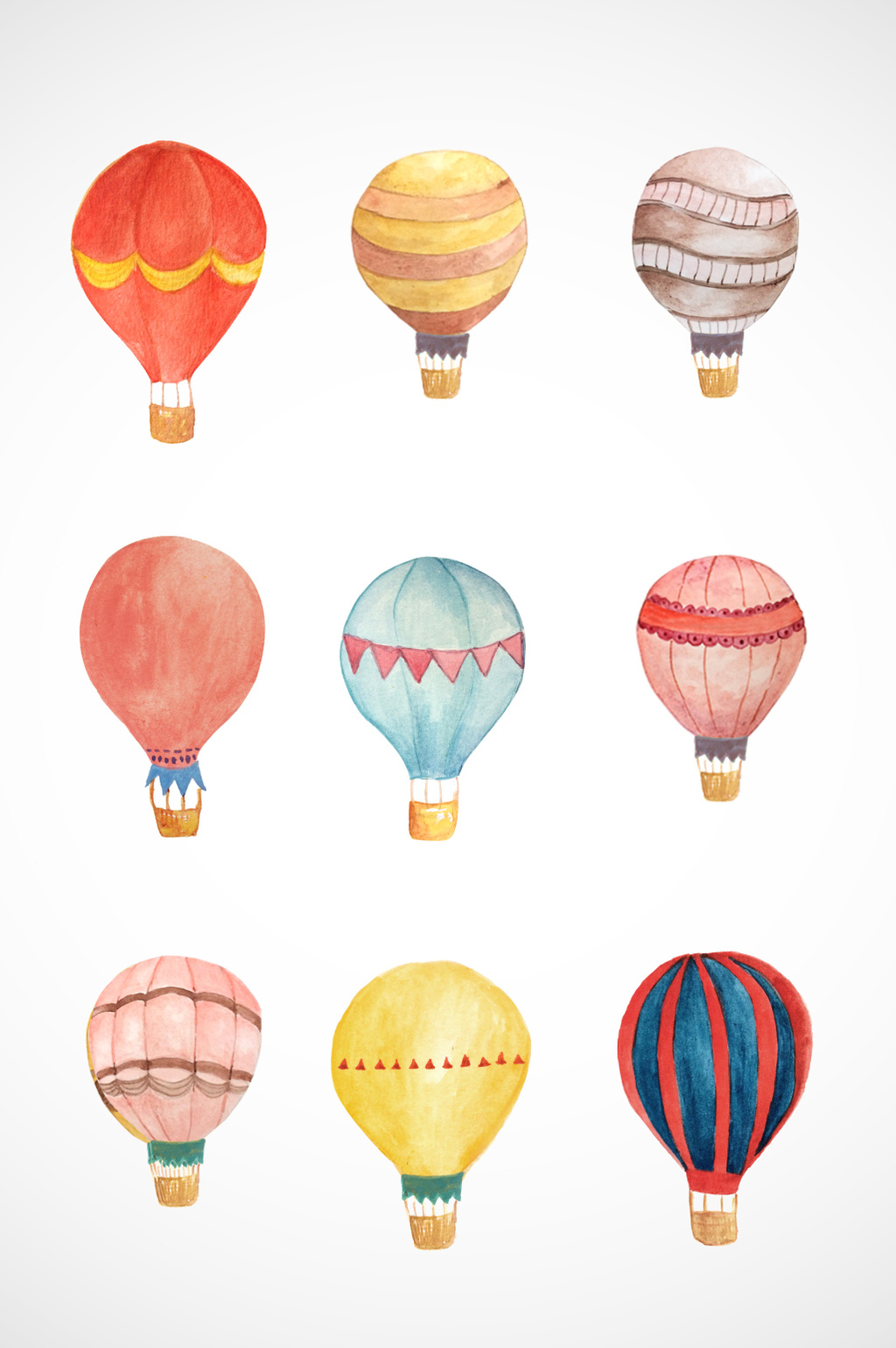 1024x1540 Hot Air Balloon Vector] Png Images,vector And Psd Free
