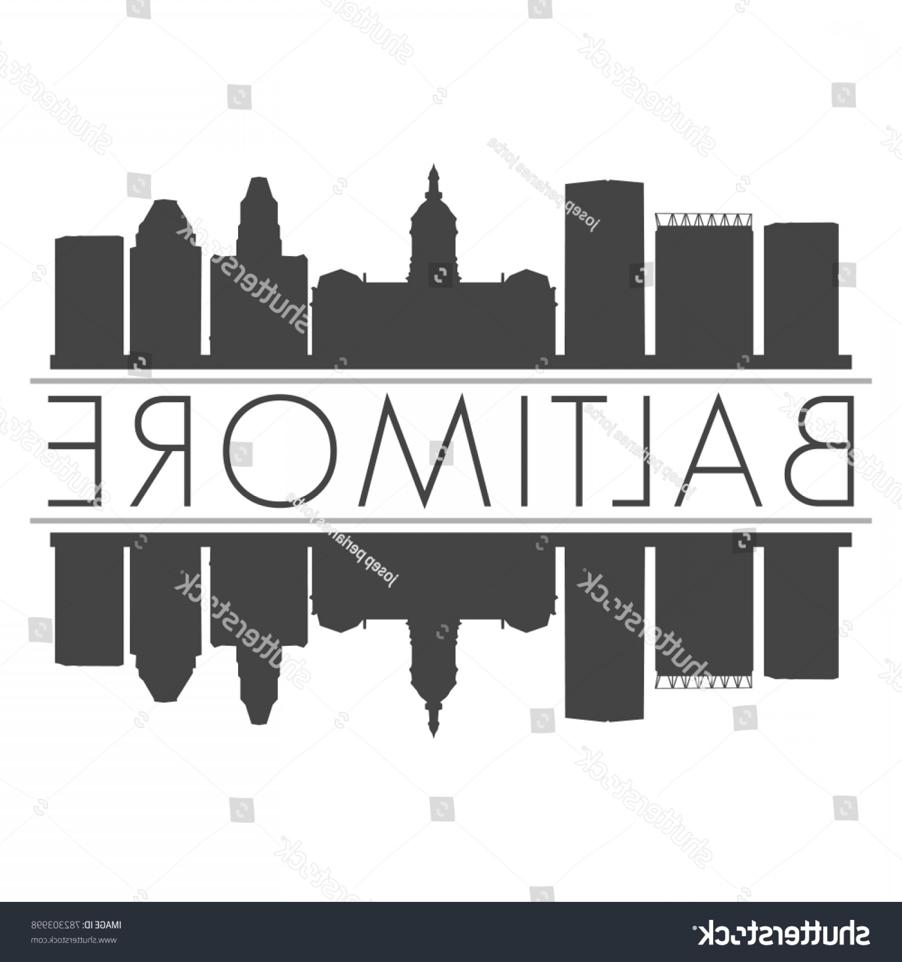 1800x1920 Baltimore Maryland Usa Skyline Vector Art Shopatcloth