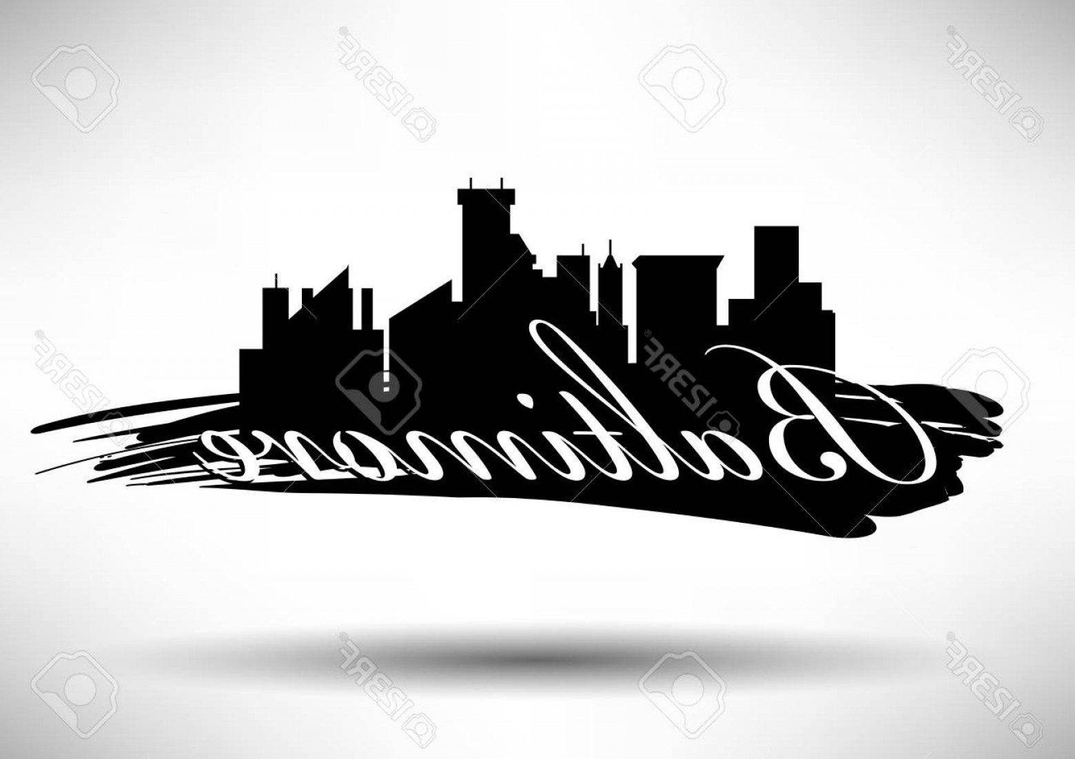 1560x1102 Photostock Vector Vector Graphic Design Of Baltimore City Skyline